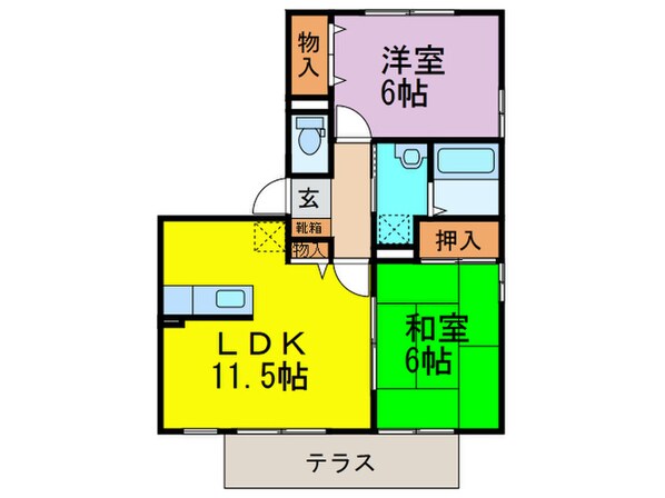 セジュール・フォーレ　Ｂ棟の物件間取画像